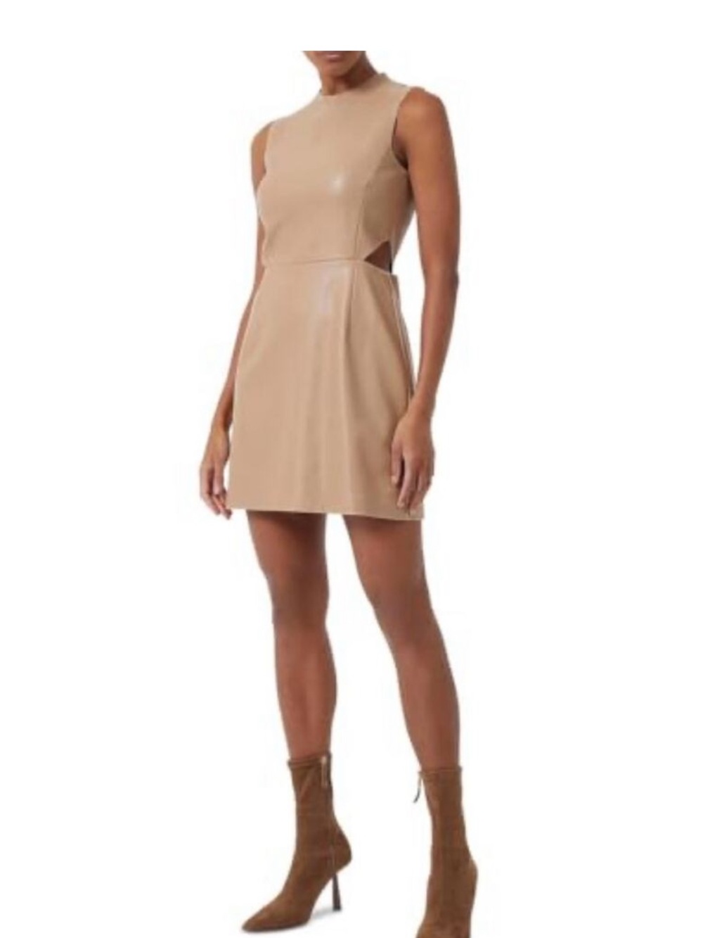 French Connection Tan Sleeveless Mini Dress